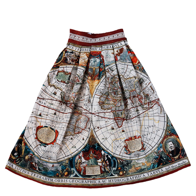 青Lo原创国牌印花半身裙复古