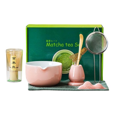日式陶瓷抹茶碗茶筅套装