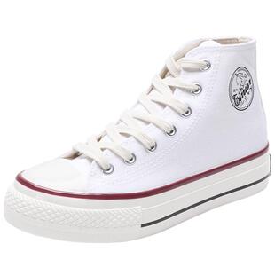 回力高帮帆布鞋厚底女鞋2026春季新款增高小白鞋休闲百搭白色板鞋