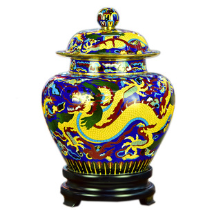 北京景泰蓝罐子2019国器《大龙罐》铜胎掐丝珐琅摆件高端商务礼品