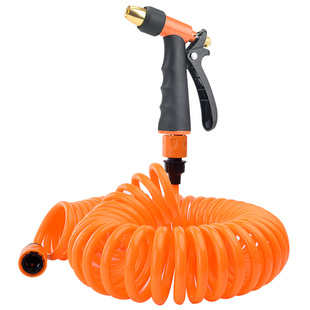 自动回收弹簧管冲洗车水管喷头浇花园户外庭院子阳台水枪高压喷枪
