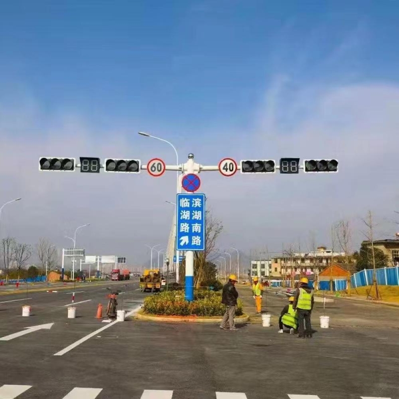 红绿灯交通标志牌立柱道路指示牌立杆交通标识牌限高路牌标牌F杆