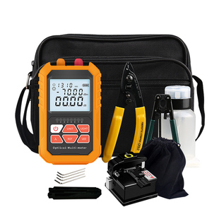 博雁翔光纤熔接机套装FTTH冷接工具箱光纤入户包光纤切割刀红光笔光功率计一体机米勒钳酒精瓶剥线钳定长器