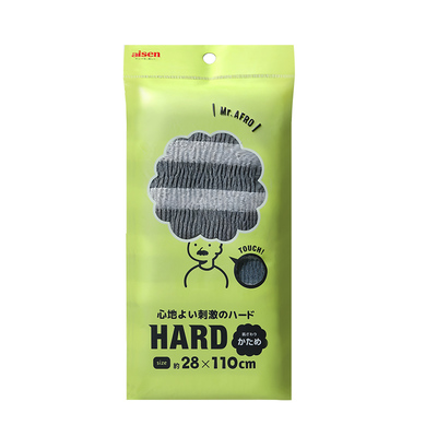 AISEN日本进口搓澡巾男士专用强力搓泥去污擦后背沐浴洗澡巾长条