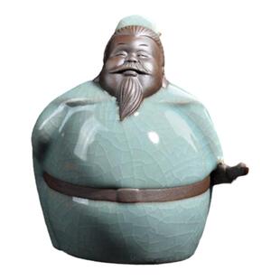创意三国刘关张三兄弟人物陶瓷茶宠摆件家居桌面茶玩装饰品摆设