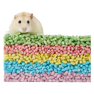 洁西仓鼠除臭垫料彩虹无尘纸粒替木屑造景金丝熊纸棉花枝鼠用品