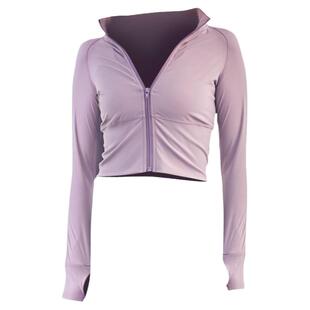 一梵瑜伽服春秋季专业健身短款长袖上衣紧身显瘦弹力外套女保暖