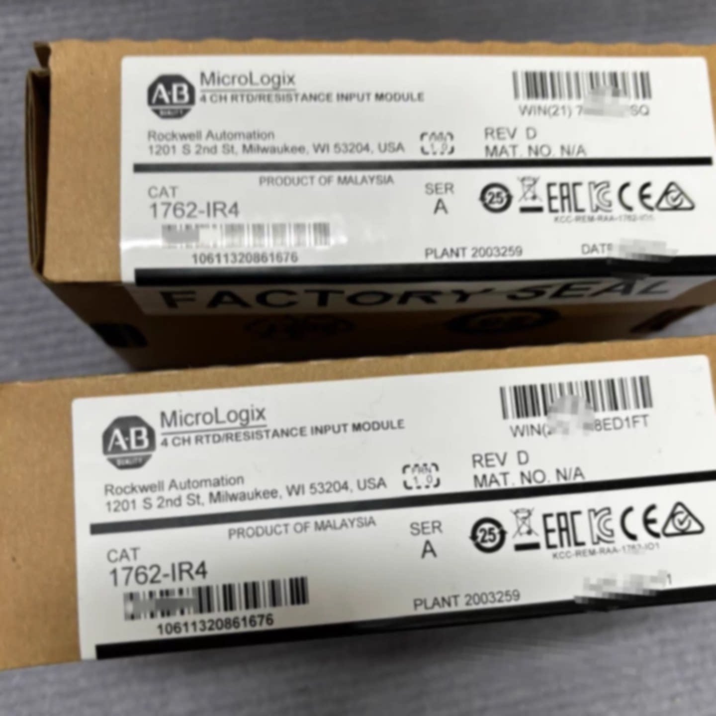 议价1762-IR4 全新 MicroLogix 扩展 RTD/电阻输入模块 4通道 176 - 实物图
