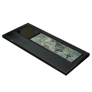 乌金石茶盘奢石家用新中式茶台天然石材纹理办公茶室高端茶具茶托
