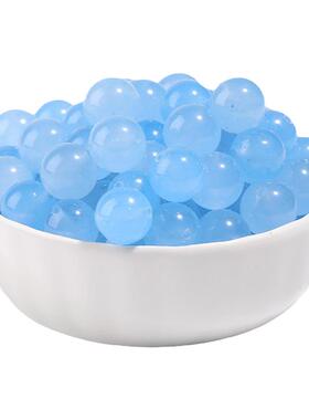 浅蓝海蓝宝玉髓散珠子半成品
