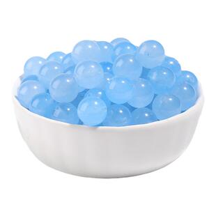 浅蓝海蓝宝玉髓散珠子半成品diy手工串珠手串饰品配件包