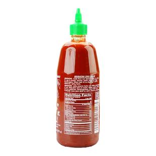 现货美国进口正品汇丰sriracha红公鸡是拉差辣椒酱香辣酱健身蘸料