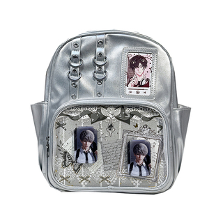 高颜值二次元双肩痛包女透明大容量校园书包动漫周边背包10cm娃包