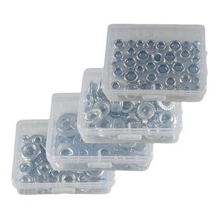 镀锌螺母螺帽垫片套装 法兰 防松尼龙螺母不锈钢家用盒装M3M4M5M8