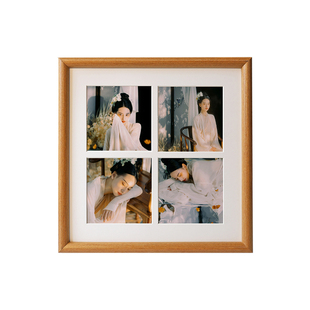 九宫格实木相框画框照片定制艺术油画水彩婚纱框12/16多宫格相框
