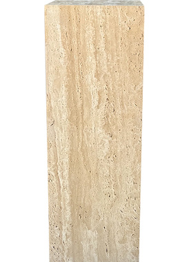 天然白洞石摆件底座客厅玄关立柱