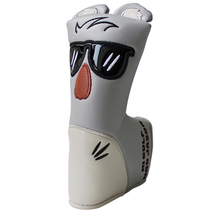 高尔夫球推杆套L型杆头套 卡通多款磁吸魔术贴闭合PU防水可爱杆套