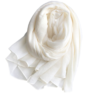 废土风亚麻披肩外搭女西北沙漠旅游丝巾防晒民族风斗篷包头纱巾