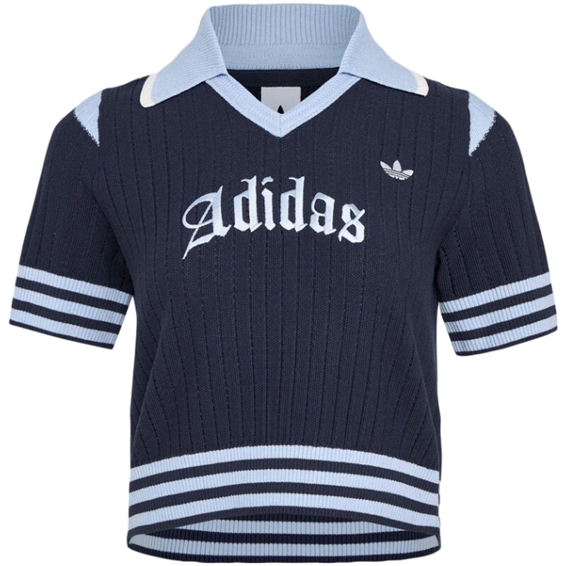 adidas阿迪达斯三叶草女子经典针织运动短袖POLO衫KT3047