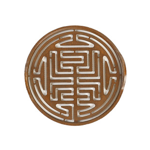 苏工黄铜8.9CM双耳香篆做旧香道入门工具沉檀香香粉模具香拓香印