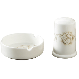 牙签筒2026新款高颜值陶瓷牙签盒餐具家用客厅餐饮骨瓷烟灰缸商用