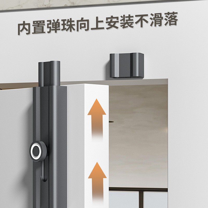 免打孔门锁卧室房间门插销锁扣门栓厕所拴防盗门明装卡扣门闩木门