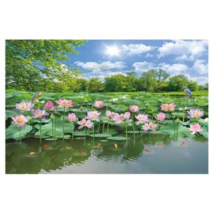 海景自粘装饰画风景画直播间背景墙壁纸墙纸墙贴画客厅定制画定制