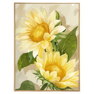 向日葵新品十字绣2025年新款线绣客厅小件餐厅植物向阳而生向刺绣