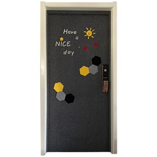 自粘毛毡门贴纸翻新防盗门装饰定制改色美化北欧卧室改造入户门毡