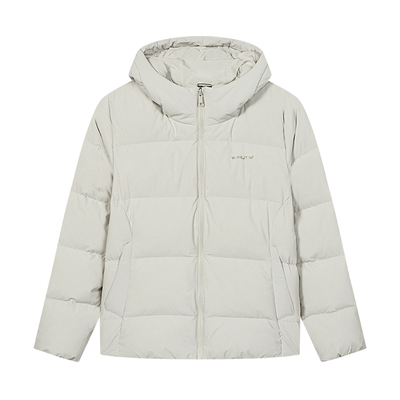 361度女式羽绒服连帽短款鸭绒面包服防风保暖上衣冬季562544302N