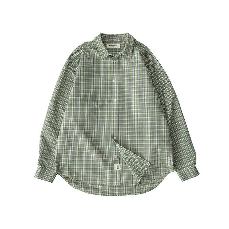 【焦迈奇同款】HalfwayHouse日系26年春季新款格纹衬衫挺阔衬衣