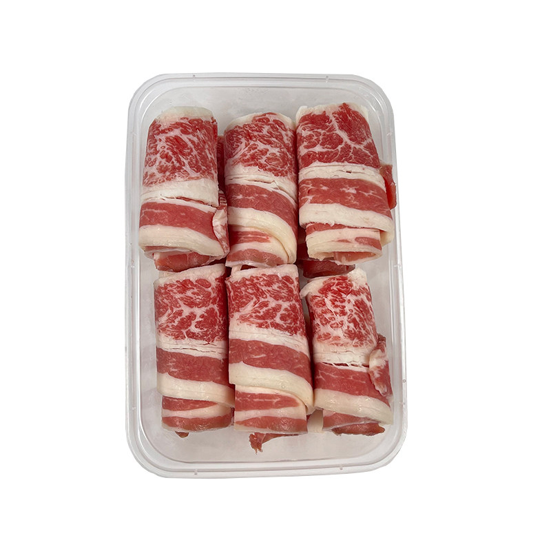 小游肉铺俄罗斯谷饲安格斯原切肥牛卷烤肉火锅寿喜烧袋装1kg包邮