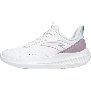 安踏女鞋跑步鞋2026新款秋冬女款皮面加绒休闲鞋软底健步运动鞋女