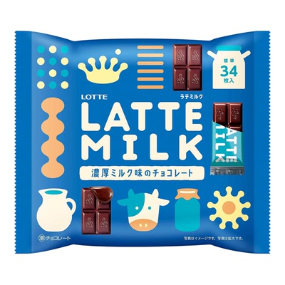 乐天LATTEMILK巧克力34枚装