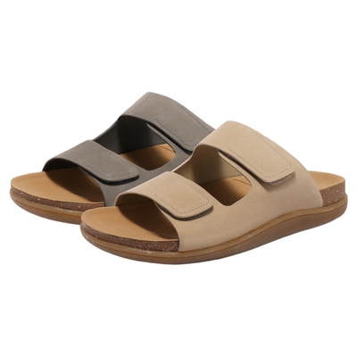 森达勃肯鞋男款夏新商场同款舒适厚底素面轻便平底凉鞋K4730BL5