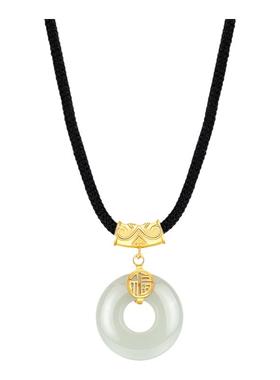 平安扣和田玉项链圣诞节礼物