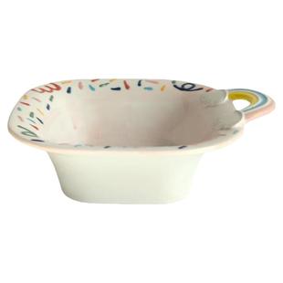 特别好看的甜品碗漂亮手柄家用陶瓷2025新款高颜值水果蔬菜沙拉碗