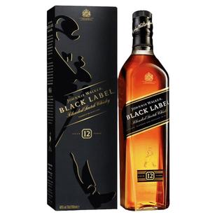 御玖轩 尊尼获加黑牌 黑方12年苏格兰威士忌700ml可乐桶洋酒无盒