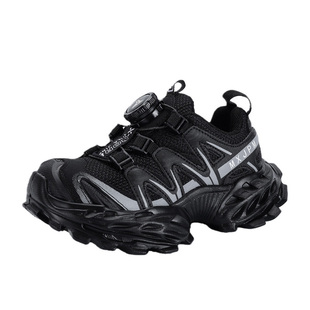 童鞋男童2026春季新款儿童运动鞋子女童百搭黑色老爹鞋户外跑步鞋