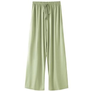 睡裤女夏季新款莫代尔居家空调长裤冰丝凉感宽松休闲家居服九分裤