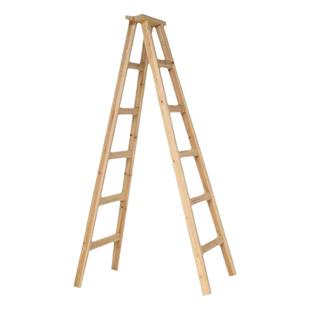 家用装修木梯子人字梯子实木室内装修楼梯木头简易折叠双侧木质梯