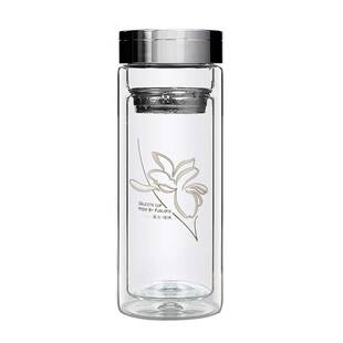 富光健牌3型大中号口杯双层玻璃杯泡茶杯办公水杯子正品280/320ml