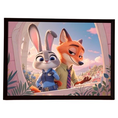 动漫周边疯狂动物城2木质拼图拼版益智玩具一千片电影封面装饰画