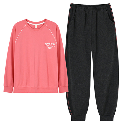 睡衣长袖春秋款纯棉可外穿家居服