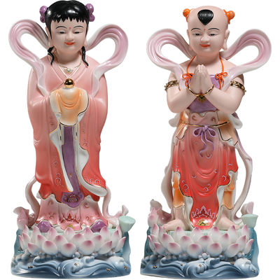 8至14寸善财童子善财龙女摆件