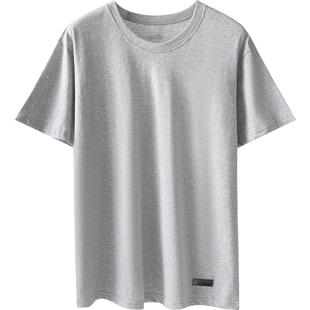 宜而爽内衣男士夏季薄款棉质短袖中老年外穿文化衫全棉T恤单睡衣