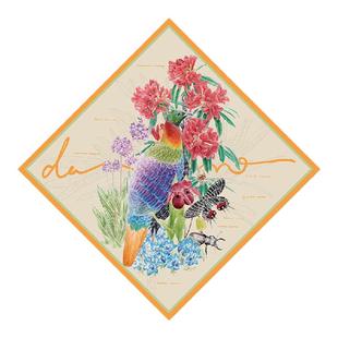 daparo yeung 达普罗日系森系少女蚕丝真丝方巾丝巾围巾文创礼物