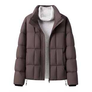 高充绒量男士羽绒服冬季2025新款加厚立领短款夹克外套男装青少年