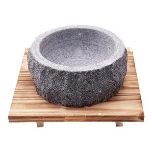 石锅拌饭专用加厚粗犷石锅泡泡鸡韩国料理韩式石碗餐具商用