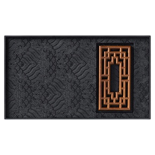 若奈挂画 木雕花窗“乌金花棂”小幅立体装饰画迎财客厅玄关摆件